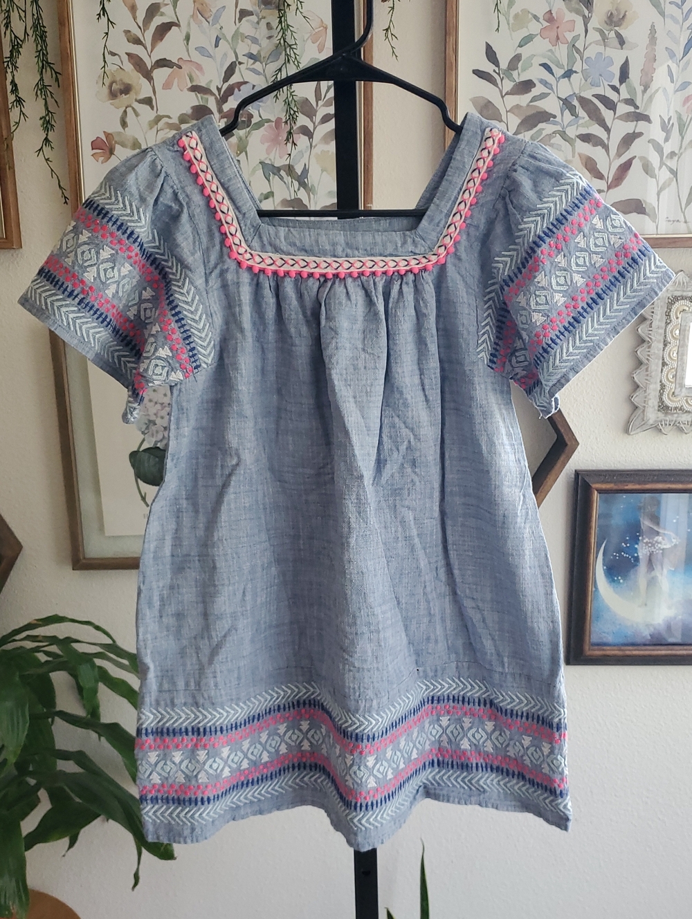#88 Cat & Jack Light Blue Youth Shirt with Orange Logo Detail